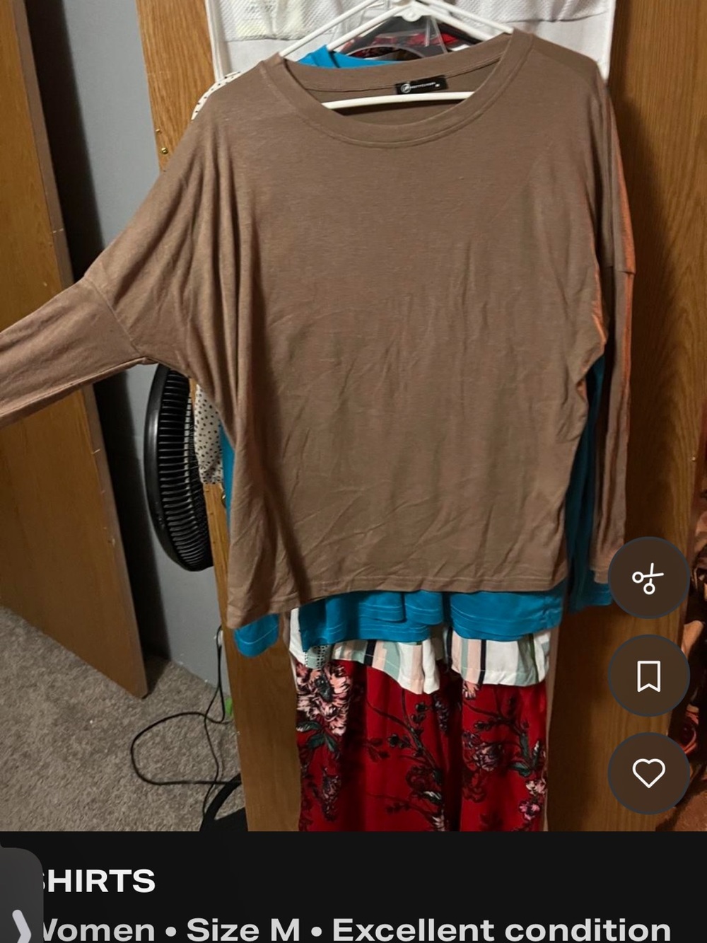 T.J.Maxx Women's Taupe Long-Sleeve Casual Tee
